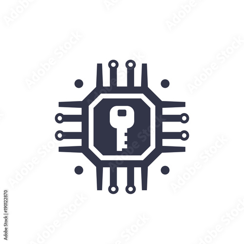 Encryption, cryptography, data protection vector icon