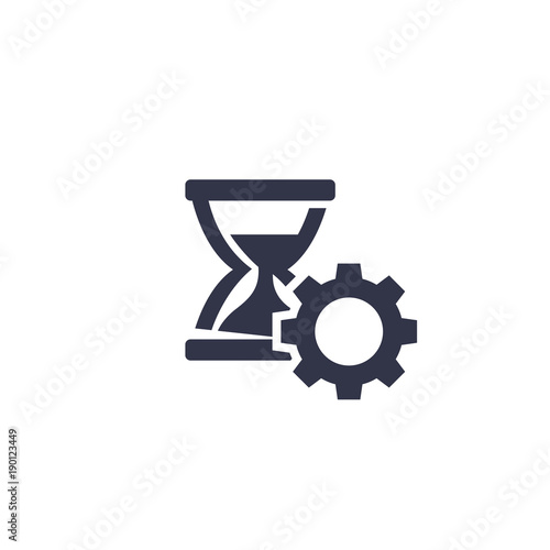 productivity, time management icon on white