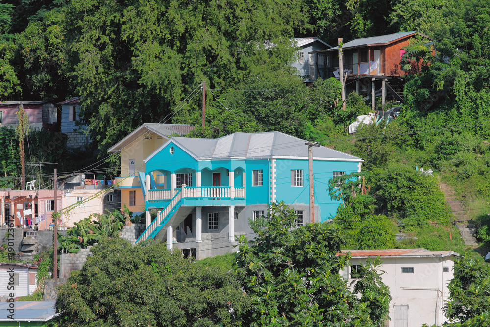 Houses on hillside. Kingstown, Saint Vincent Houses on hillside. Kingstown, Saint Vincent