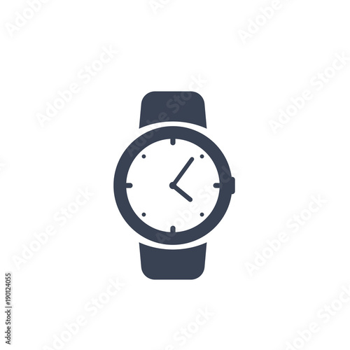 watch vector icon on white
