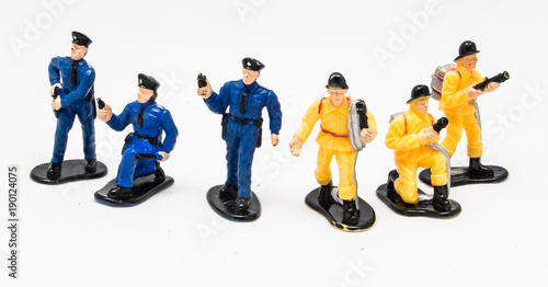 Toy Policemen and Firemen
