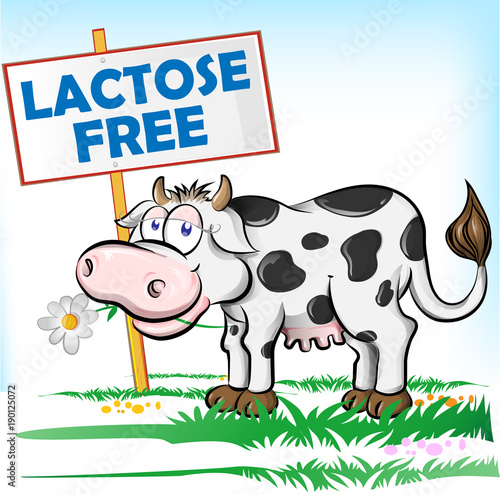 Vector illustration of Cartoon Cow