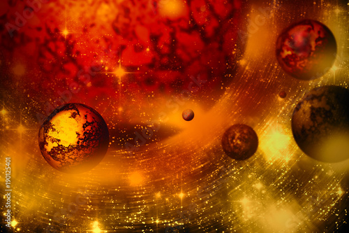 Fototapeta Naklejka Na Ścianę i Meble -  Planet / Planet landscape in space, digital retouch.