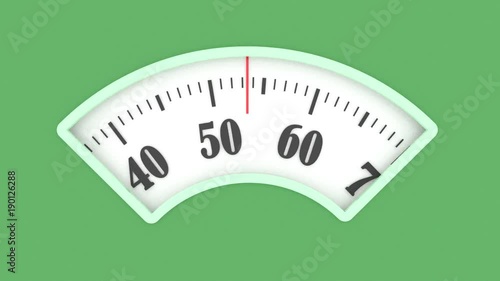 Bath scale dial. Measurement instrument in kilogram for a diet control.