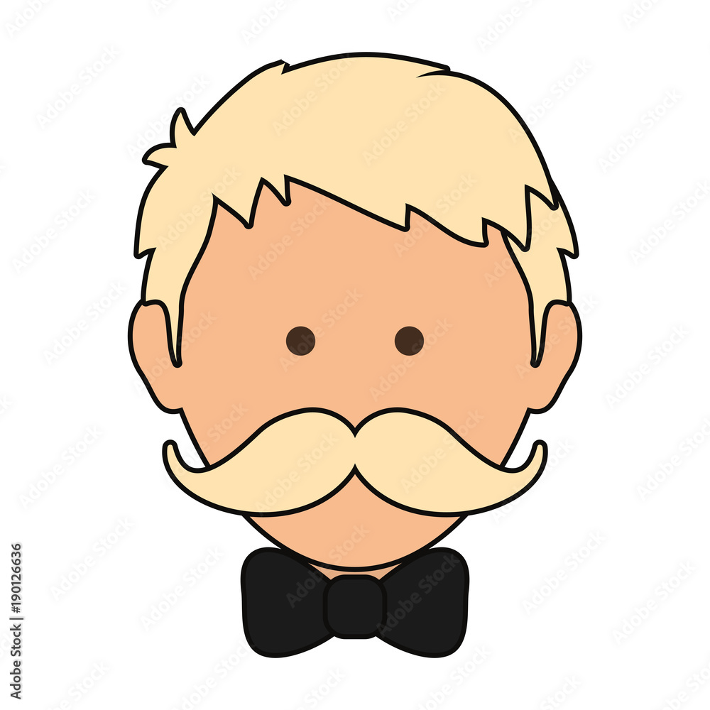 Obraz premium man with mustache design