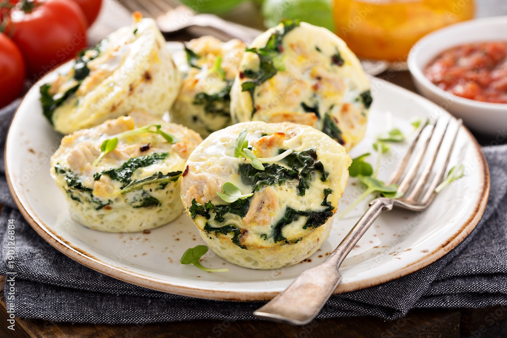 High protein egg muffins with kale High protein egg muffins with kale