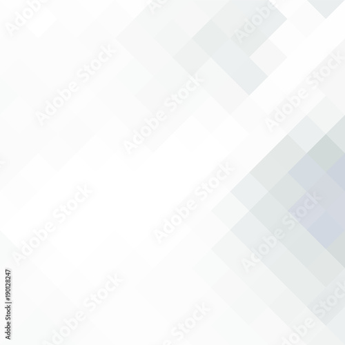 Abstract gray white background with mesh of rhombus or squares. Mosaic. Geometric template.