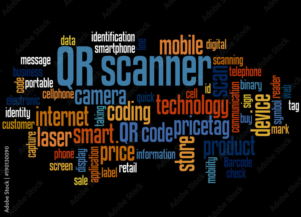 QR scanner word cloud concept 3 QR scanner word cloud concept 3