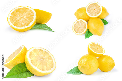 Set of limons isolated on a white background