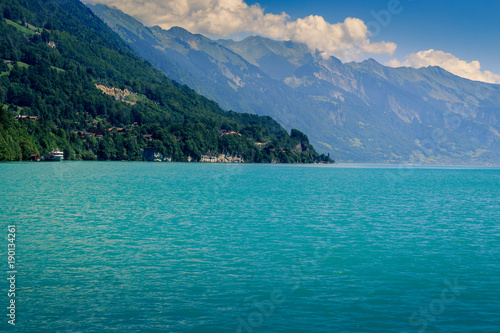 Lake Brienzersee in the summer. Interlaken, Bernese Oberland, Switzerland