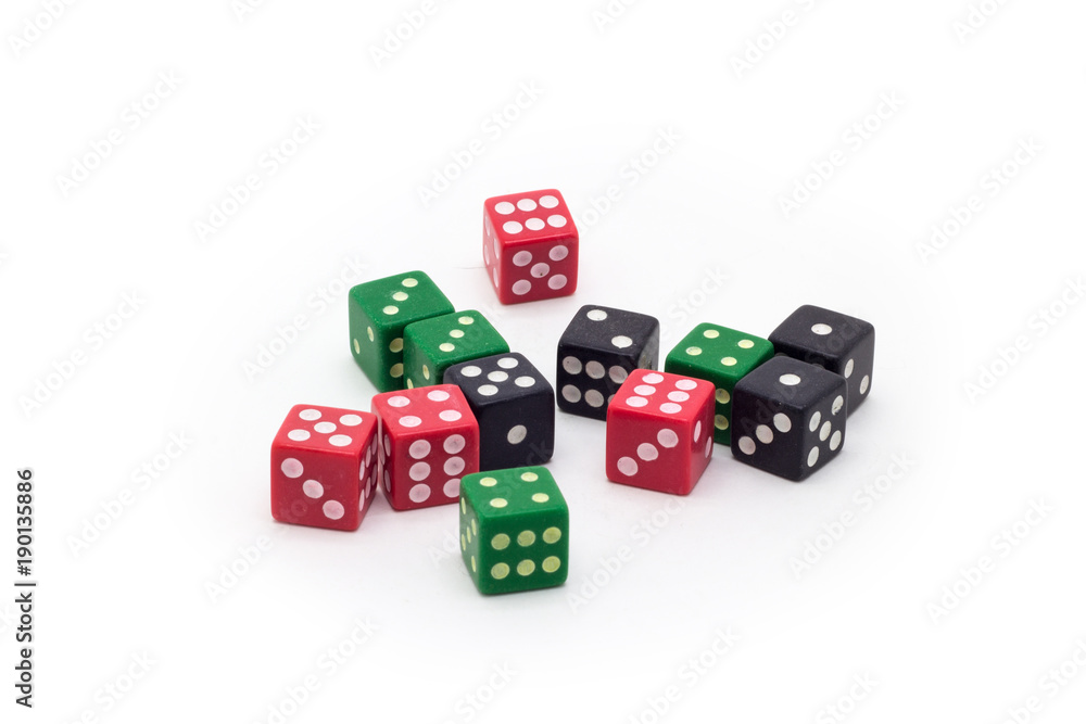 Dice on a white background Dice on a white background