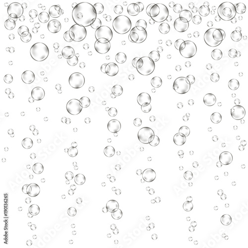 Fototapeta Naklejka Na Ścianę i Meble -   Champagne bubbles vector texture.