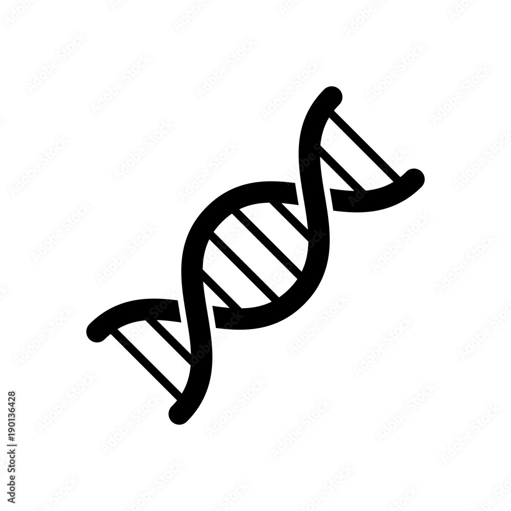 Dna Icon Black Minimalist Icon Isolated On White Background Dna Simple Silhouette Web Site Page And Mobile App Design Vector Element Stock Vector Adobe Stock