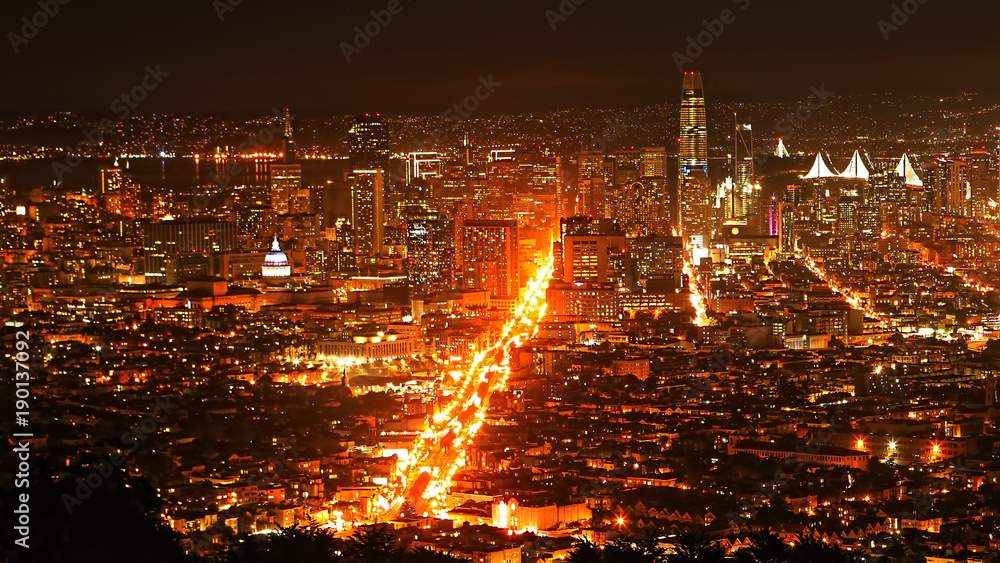 San Francisco view at night