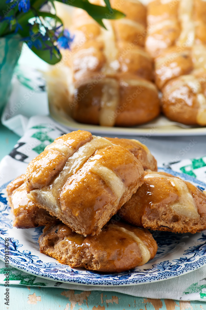 Easter cross buns..traditional easter pastries. Easter cross buns..traditional easter pastries.