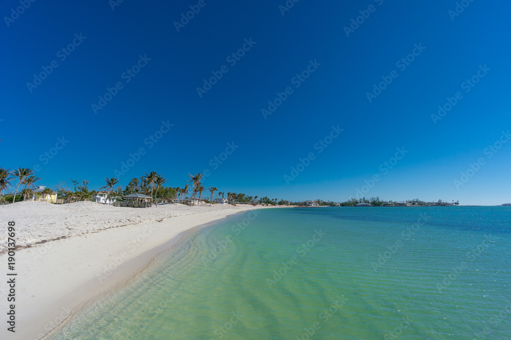 USA, Florida, Paradise like sombrero beach on marathon, florida keys with white sand and clear water