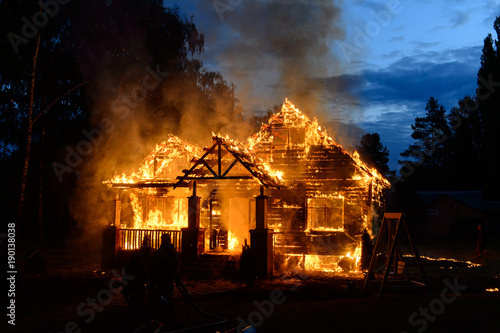 The house is on fire