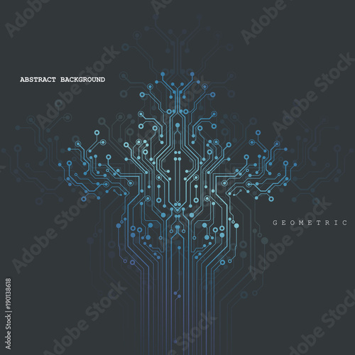 Circuit board, digital technology background. Vector illustration. EPS 10.