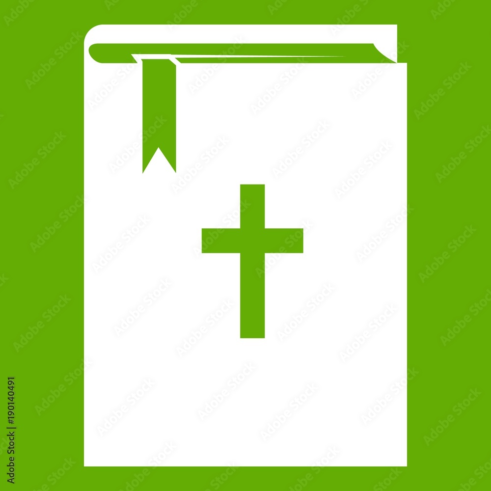 Obraz premium Bible icon green