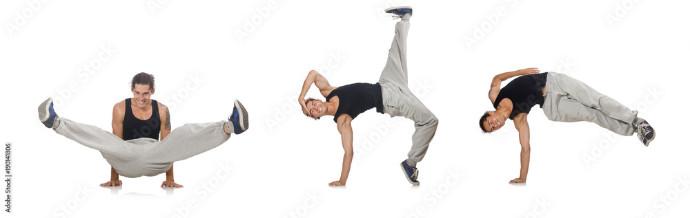 Man dancing isolated on the white Man dancing isolated on the white