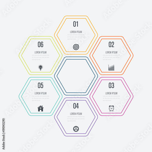 Vector illustration infographics six options