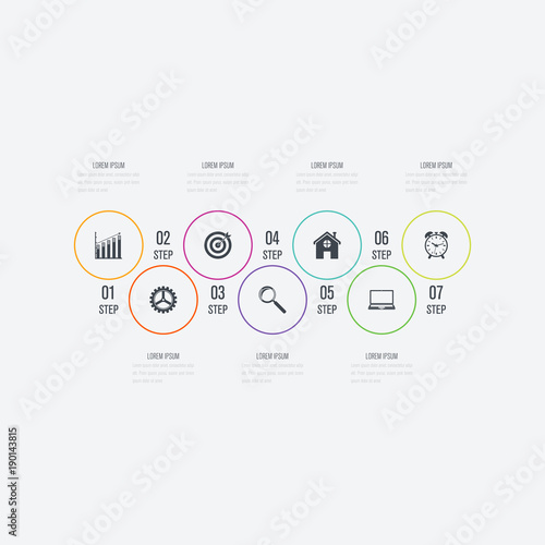 Vector illustration infographics 7 options