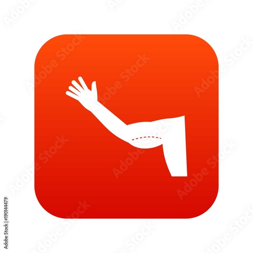 Flabby arm cosmetic correction icon digital red photo