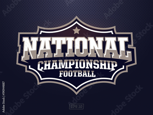 Modern professional american football logo for sport team