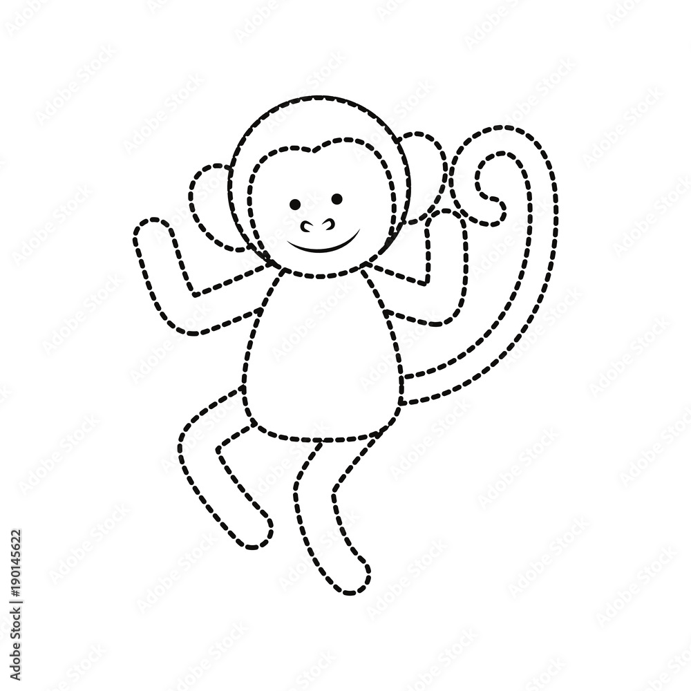 Obraz premium monkey vector illustration