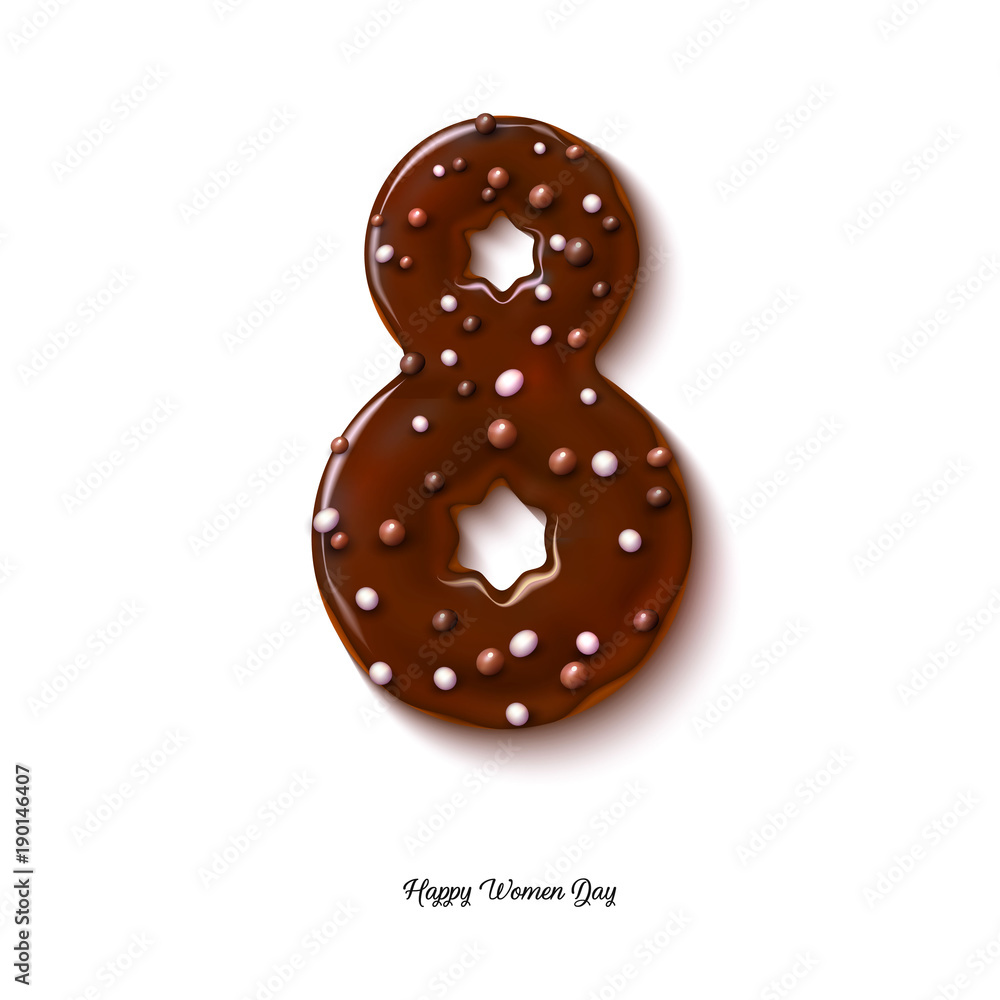 Vector 8 march doughnut women day holiday Vector 8 march doughnut women day holiday