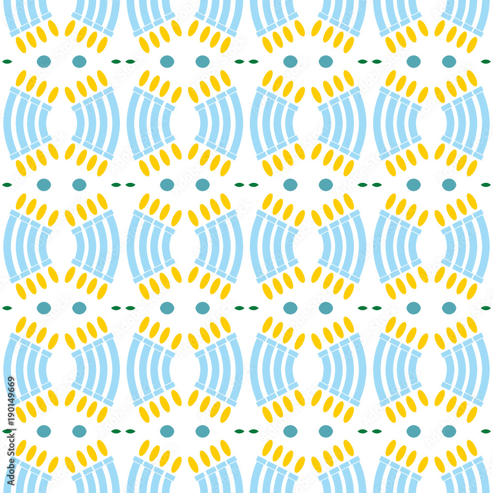 Obraz premium Seamless Geometric pattern. Fabric print. Ancient background, mosaic ornament, ethnic style.