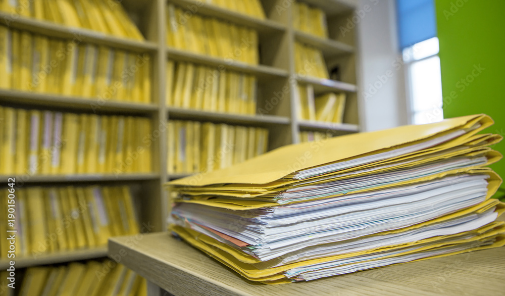 Obraz premium files in office for various uses