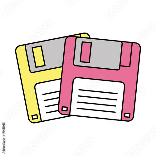 two floppy memory vintage backup