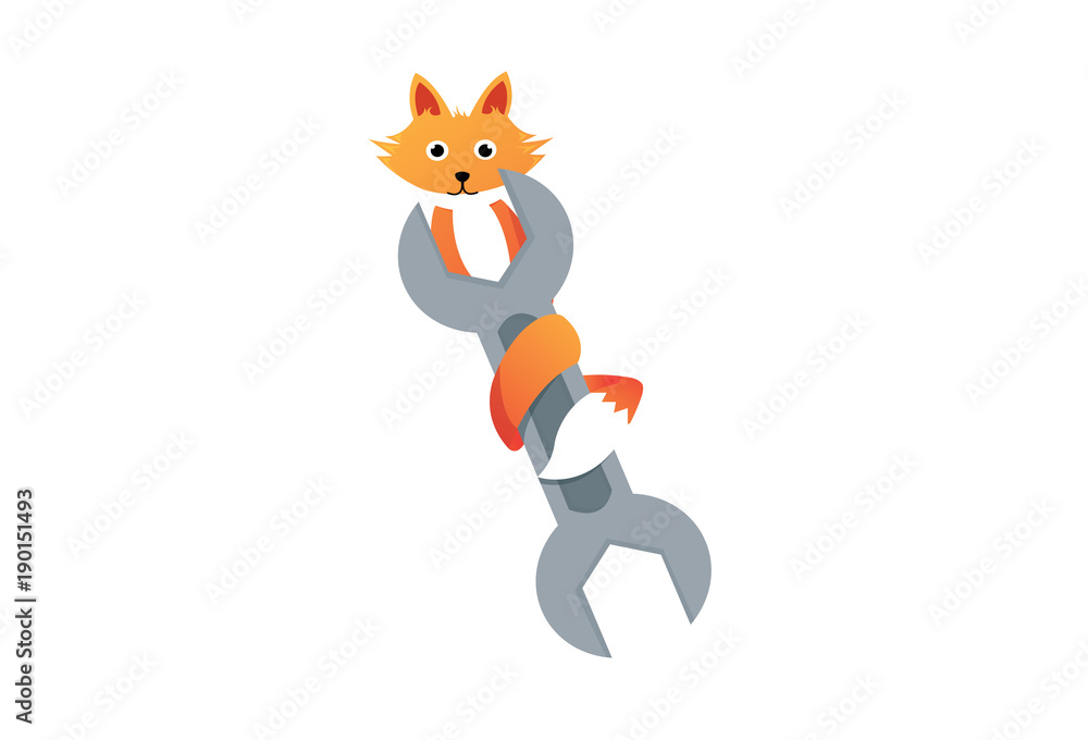 Obraz premium Repair fox agency vector