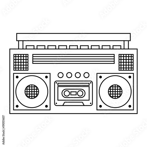 retro stereo cassette player music recorder