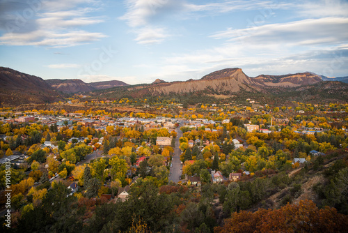 Landscape view of Durango, Colorado during autumn.  photo