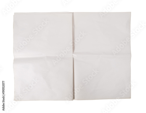 Blank newspaper isolated