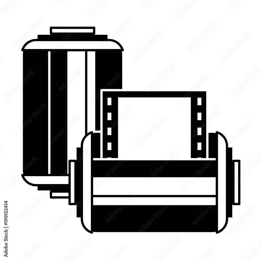 two roll tape photo negative retro design vector illustration two roll tape photo negative retro design vector illustration