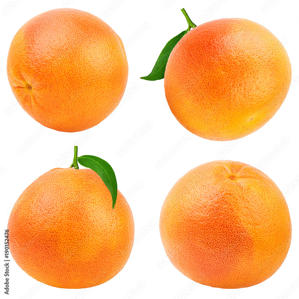 Fresh grapefruit isolated on white background with clipping path Fresh grapefruit isolated on white background with clipping path