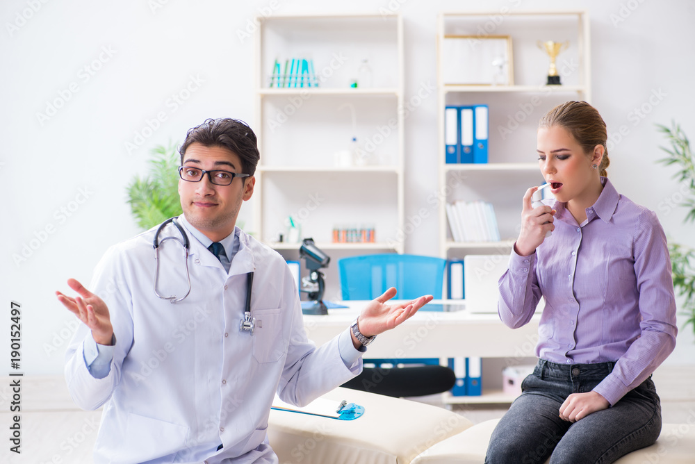 Patient visiting doctor for medical check-up in hospital Patient visiting doctor for medical check-up in hospital