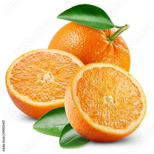 orange fruits with leaf
