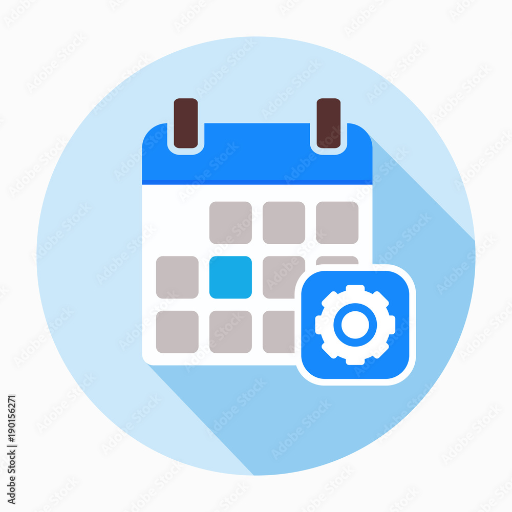 Calendar configuration gear options settings icon Calendar configuration gear options settings icon