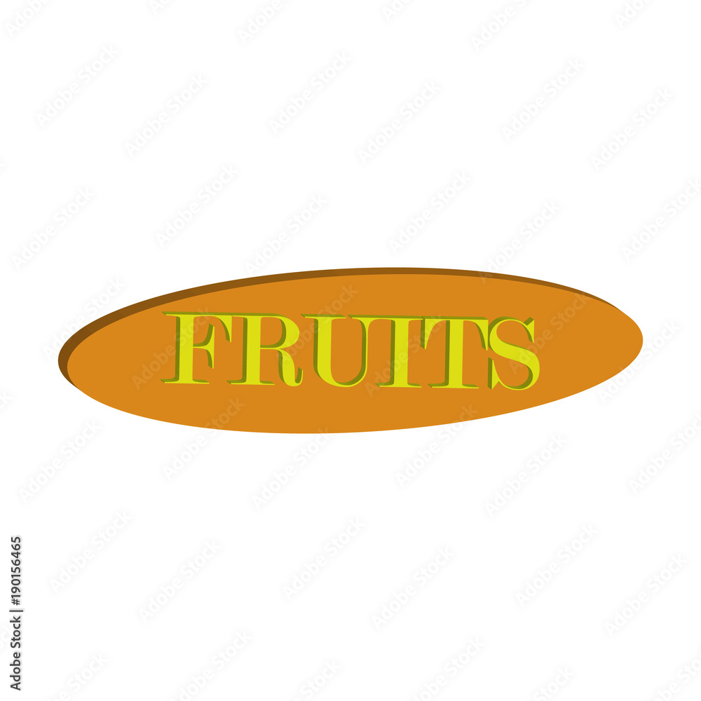 Fruit word 3D EFFECT Fruit word 3D EFFECT