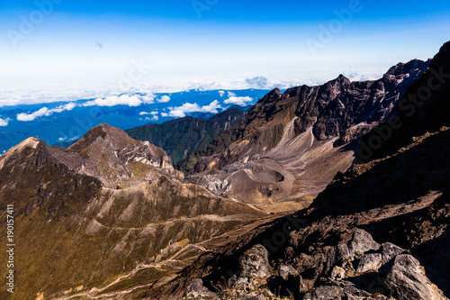 Crater of the active volcano Guagua Pichincha
