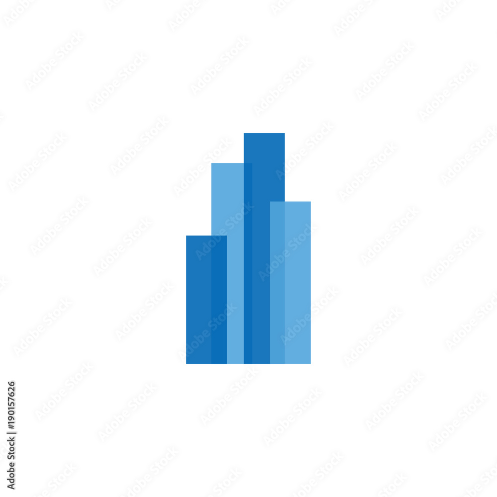 Blue transparent real estate building logo design concept vector Blue transparent real estate building logo design concept vector