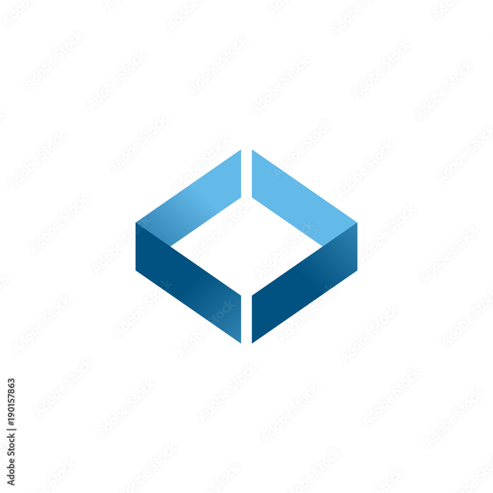 Abstract square with blue color Abstract square with blue color