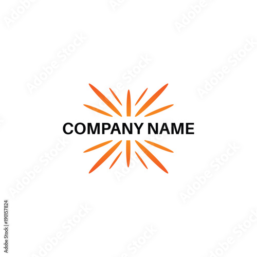 Elegant orange spark vector