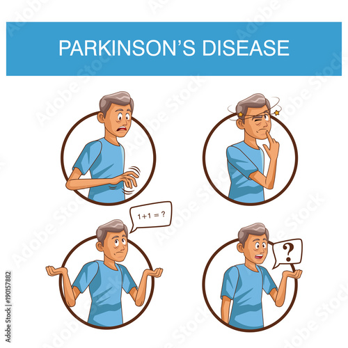 Parkinsons disease cartoon icon vector illustration graphic design