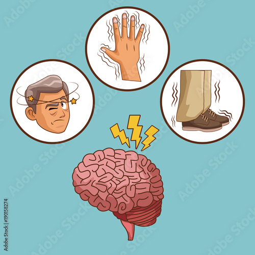 Parkinsons disease cartoon icon vector illustration graphic design