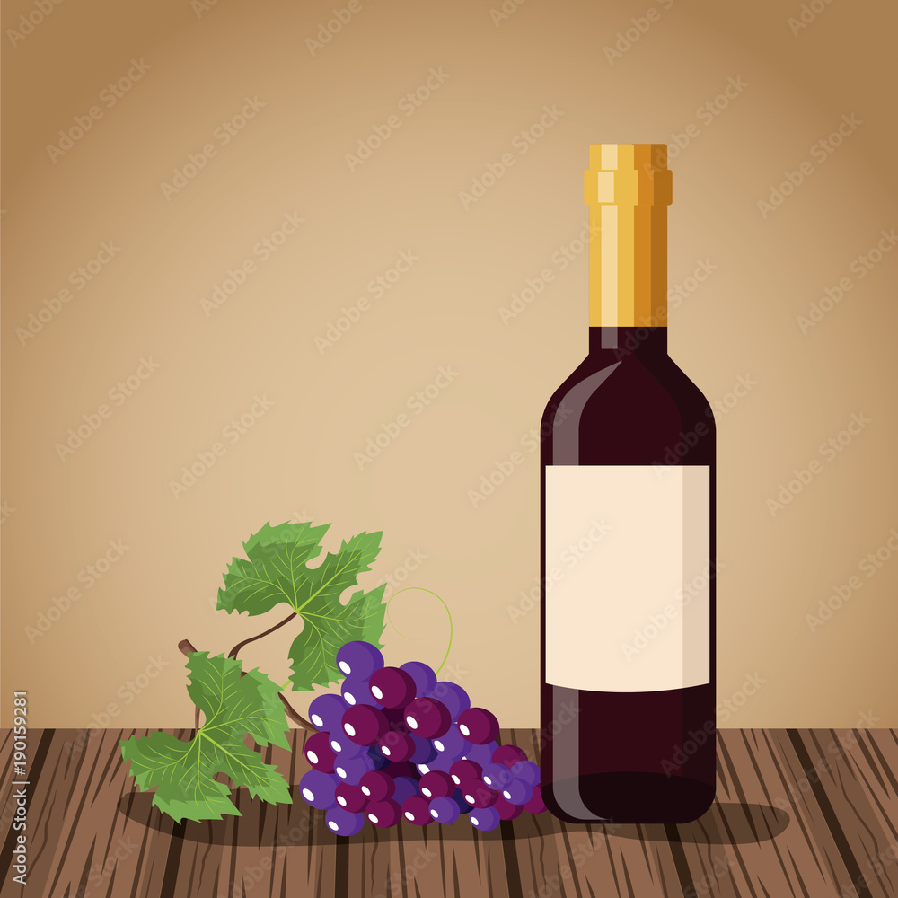 Wine bottle design icon vector illustration graphic design